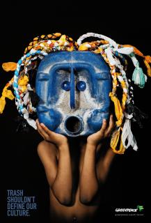 Greenpeace: African Trash Masks 'Blue Mask'